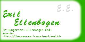 emil ellenbogen business card